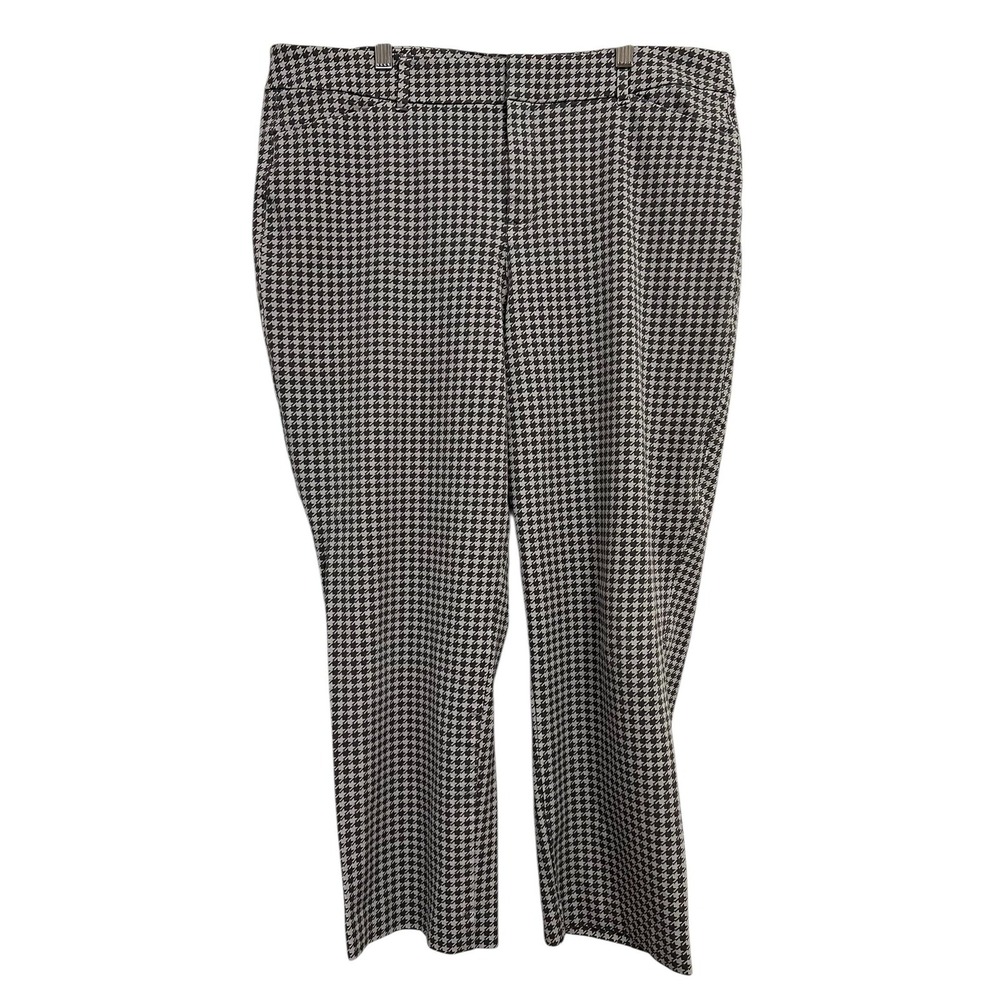 Old Navy Pants Womens 16 Gray High Rise Pixie Houndstooth‎ Stretch Ankle